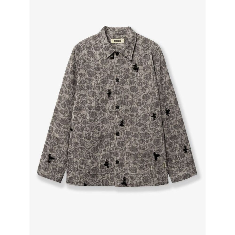 Woodbird Men Shirt Jacket With Melange Inlay